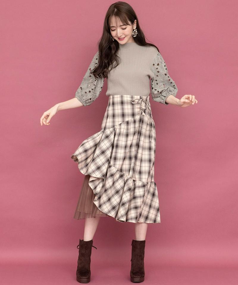アシメラッフルチュールスカート