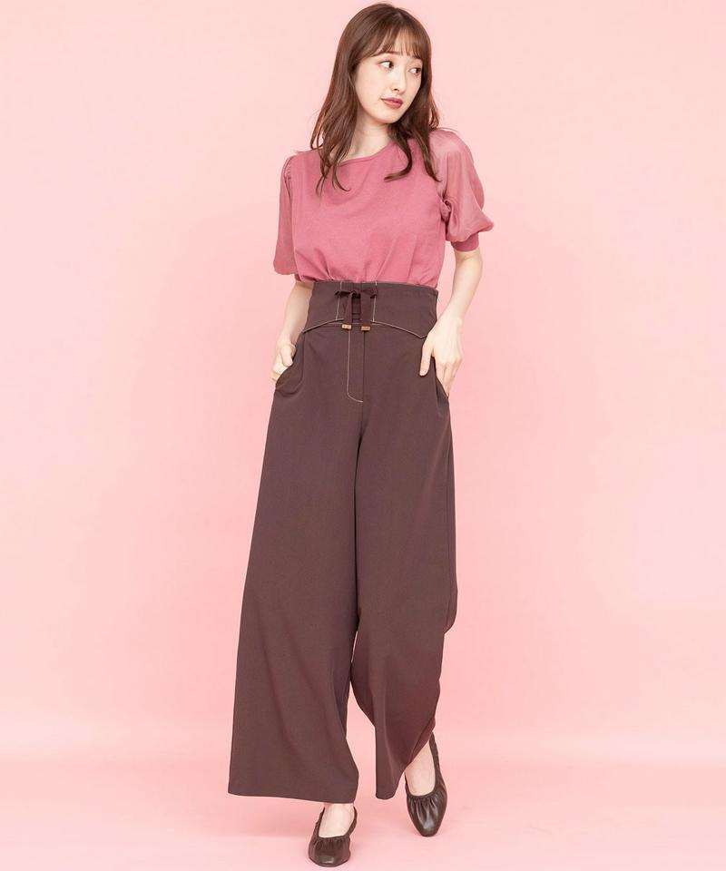ウエストリボン２WAYパンツ