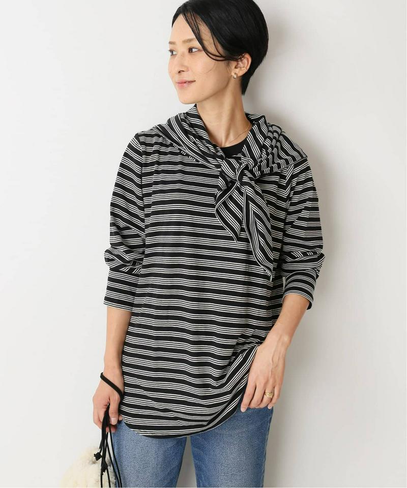 コットンボーダースカーフプルオーバー◆（JOURNAL STANDARD relume）