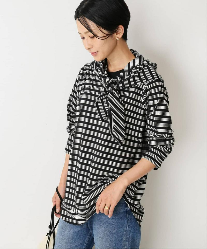 コットンボーダースカーフプルオーバー◆（JOURNAL STANDARD relume）