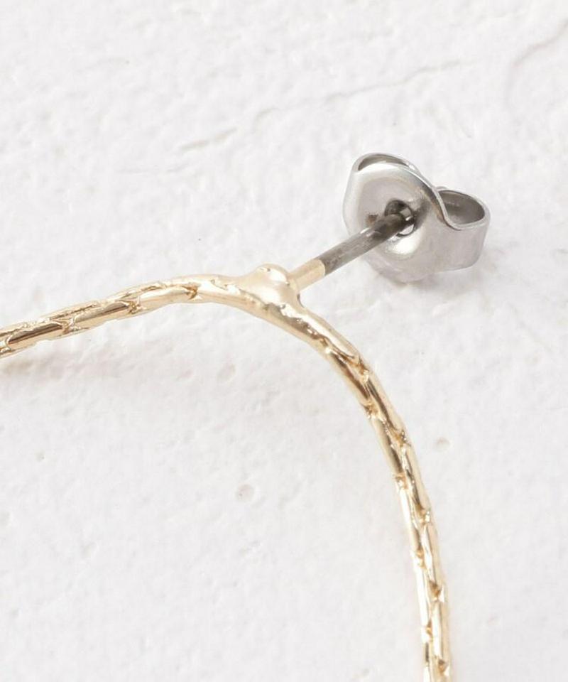 キュービックU字チェーンピアス
