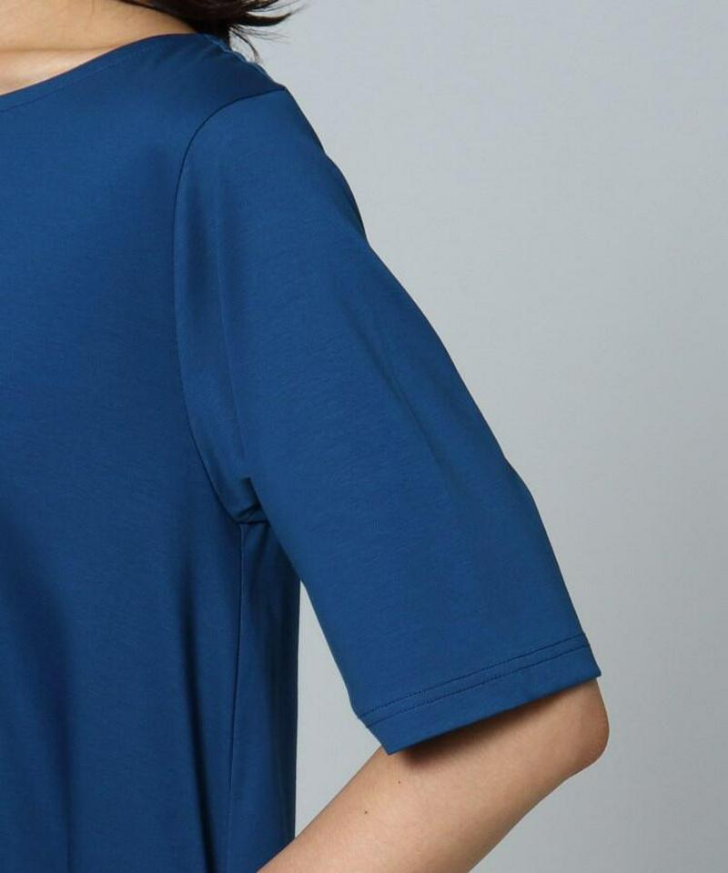 【洗える】バックボタンスムースワンピース