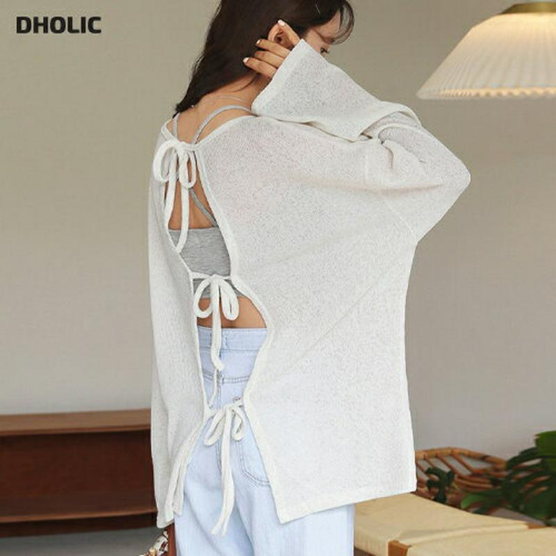 【新作10%OFF】2WAYリボンTシャツ・全3色・t60713 レディース【tops】【韓国 ファッション トップス Tシャツ