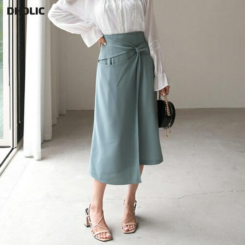 【新作10%OFF】ツイストフレアスカート・全3色・b60735 レディース【sk】【韓国 ファッション ボトムス スカート ロ