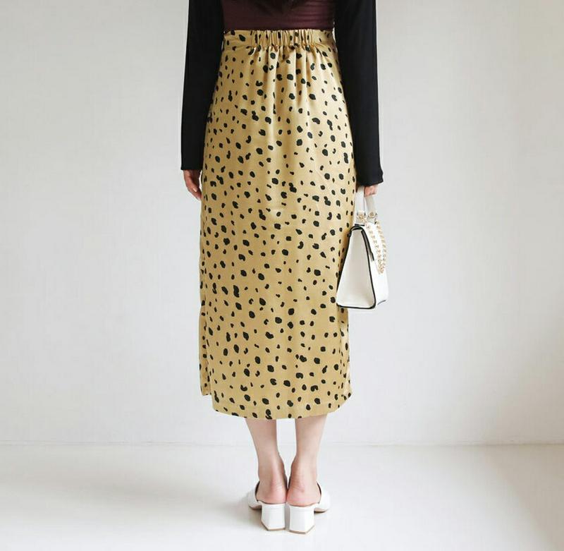 【新作10%OFF】サテンレオパードスカート・全2色・t60731 レディース【sk】【韓国 ファッション ボトムス スカート 