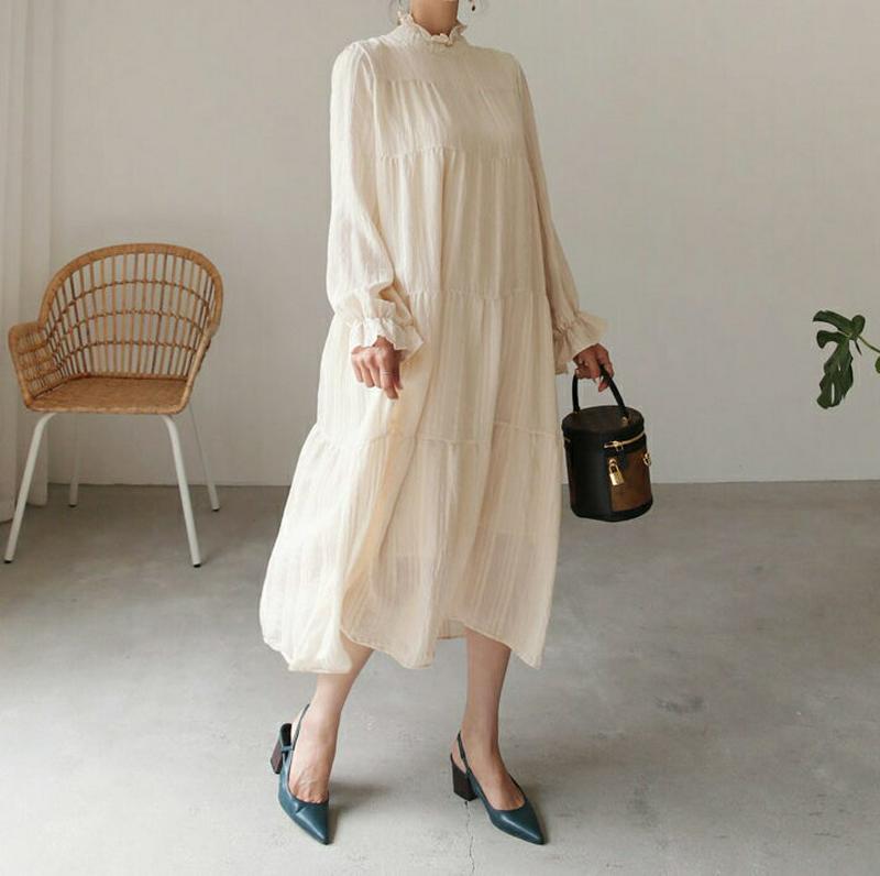 【新作10%OFF】フリルティアードワンピース・全3色・t60726 レディース【ops】【韓国 ファッション ワンピース ロン