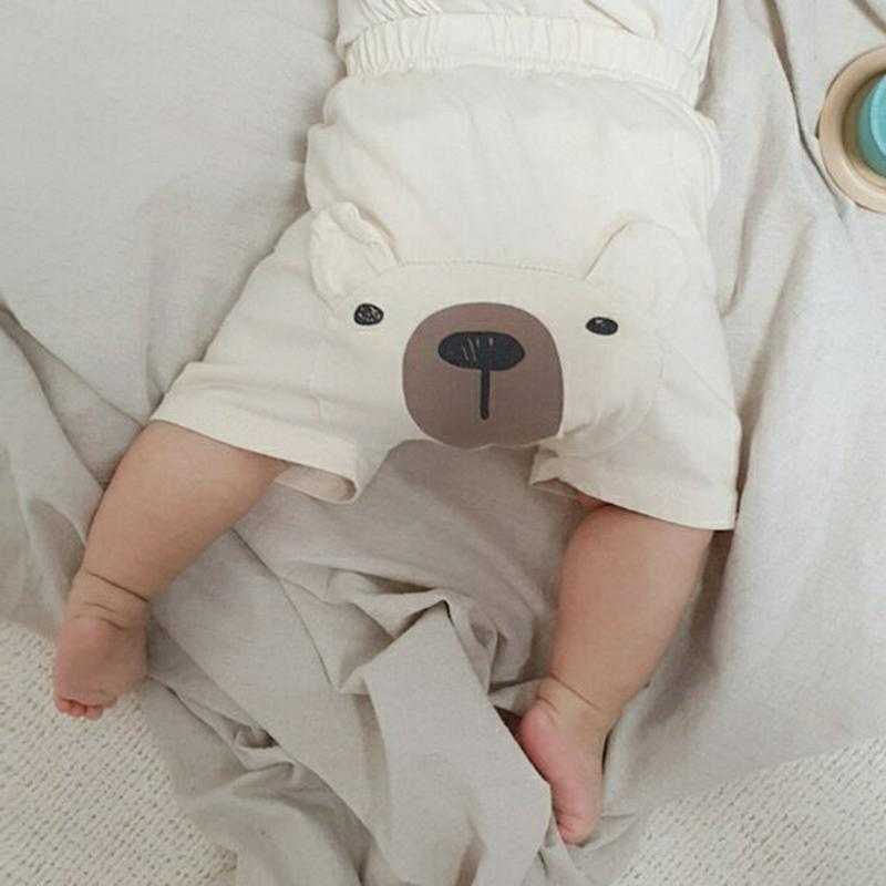【新作10%OFF】ベアーパンツ・u04711 キッズ【0~2才】【pt】【ボトムズ パンツ ズボン ショート丈 短パン 半ズボ