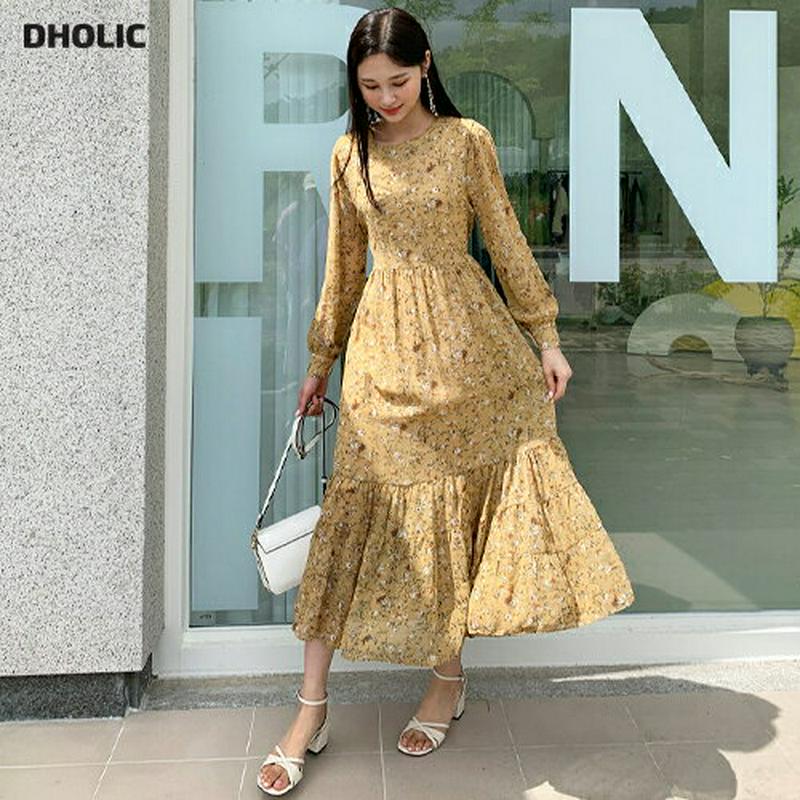 【新作10%OFF】リボンフローラルワンピース・全2色・t60548 レディース【ops】【韓国 ファッション ワンピース ロン