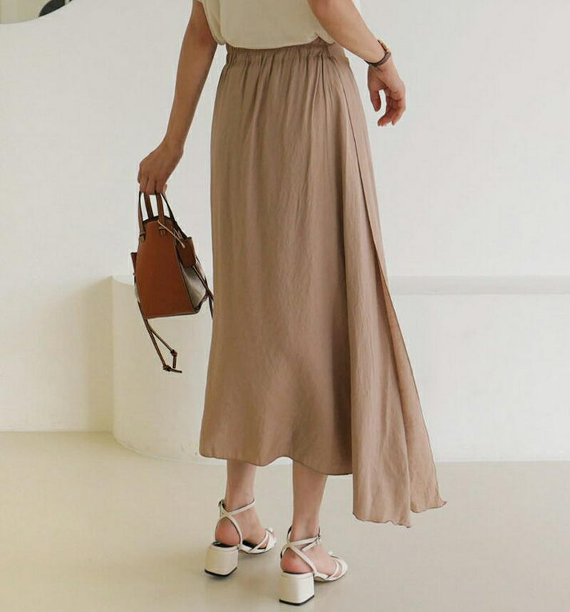 【新作10%OFF】ダイアゴナルスリットスカート・全3色・t60553 レディース【sk】【韓国 ファッション ボトムス スカー