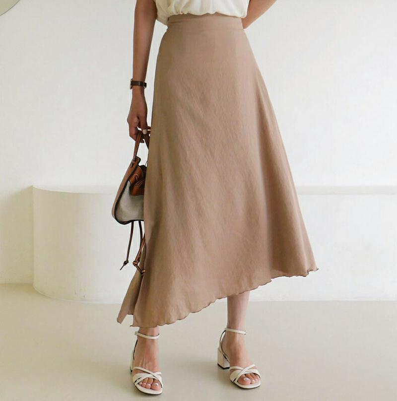 【新作10%OFF】ダイアゴナルスリットスカート・全3色・t60553 レディース【sk】【韓国 ファッション ボトムス スカー