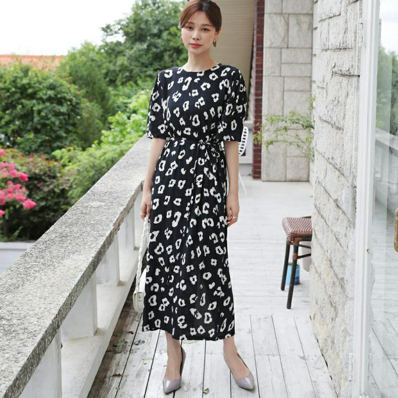 【新作10%OFF】ストラップ付レオパードワンピース・全2色・t63509 レディース【ops】【韓国 ファッション ワンピース