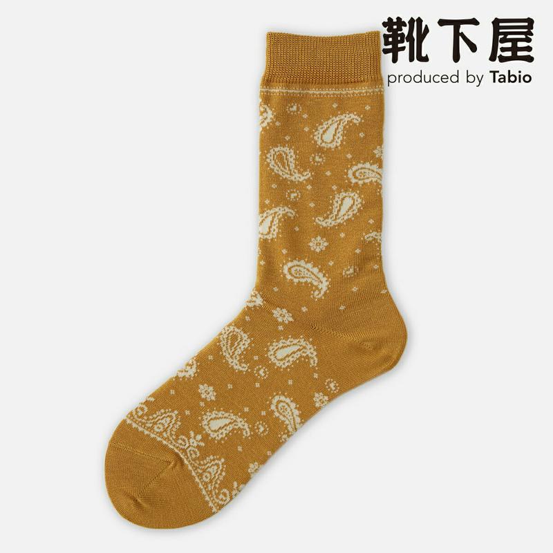 【全品送料無料★〜5/16 23:59迄】【あす楽】【靴下屋】 バンダナ柄ソックス / 靴下 タビオ Tabio くつ下 クルー レディース 日本製