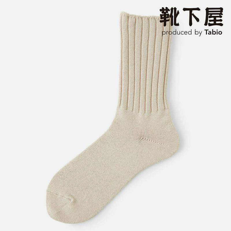 【あす楽】【靴下屋】 ゴム口ソフト麻混4×2リブソックス / 靴下 タビオ Tabio くつ下 クルー レディース 日本製 2106ka
