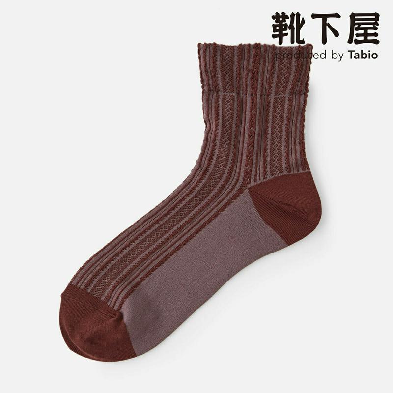 【あす楽】【靴下屋】 綿フロート縦レースショートソックス / 靴下 タビオ Tabio くつ下 ショート レディース 日本製