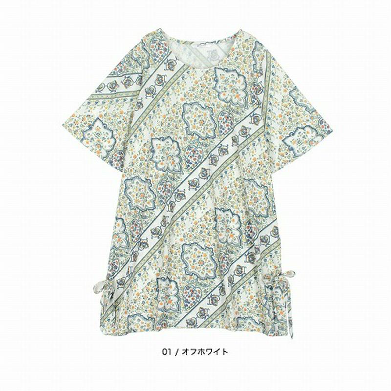 バイアス柄プリントカットソーチュニック【ＬＬ～５Ｌ】（エムビー/MB）