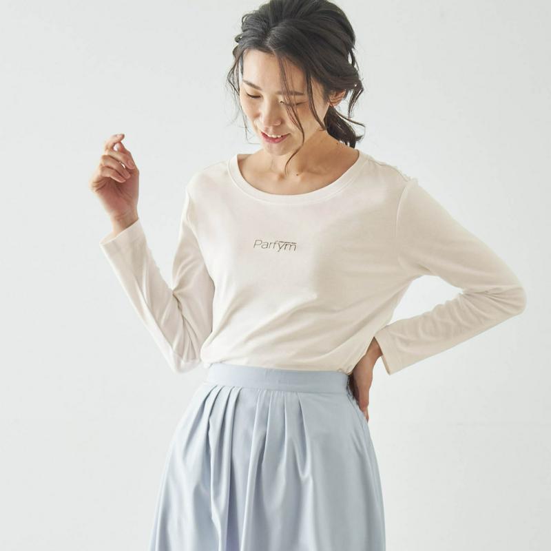 【ＳＴＹＬＥ　ＳＮＡＰセレクト】ピマコットン長袖ロゴＴシャツ【ＵＶケア・抗菌防臭】【ブラックボーダーのみ】（StyleNote／