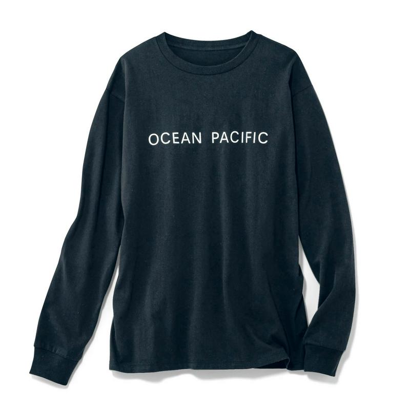 １枚でおしゃれ見せ♪バックプリント長袖Ｔシャツ【ホワイト／ＸＬサイズのみ】（オーシャンパシフィック/OCEAN PACIFIC）