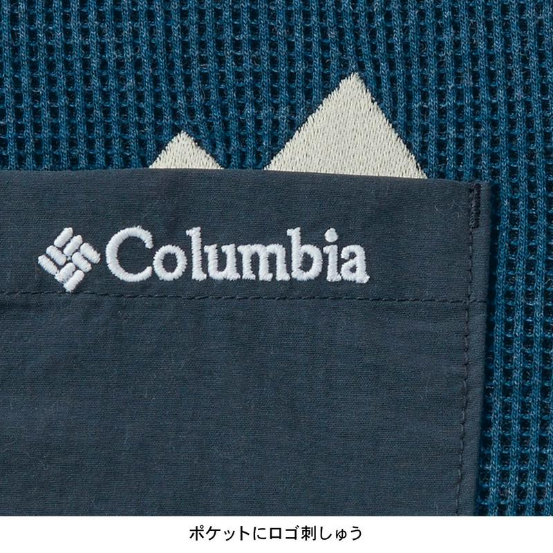 ウール混であったか！ワッフル素材モックネックプルオーバー【吸汗速乾】（コロンビア/Columbia）