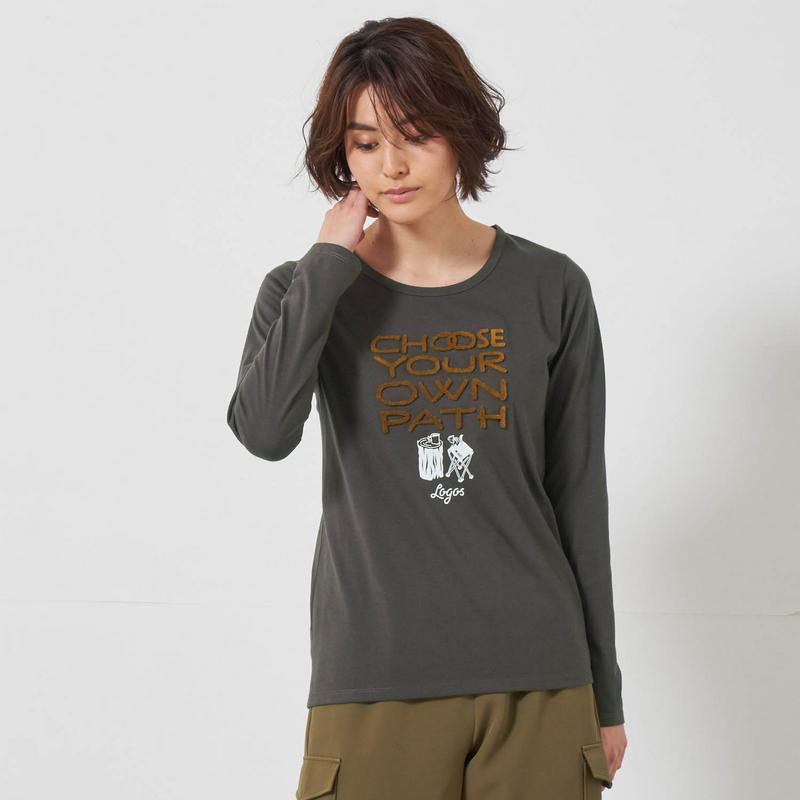 嬉しいＵＶケア機能付き！ブラシ刺しゅう長袖Ｔシャツ（ロゴス/LOGOS）