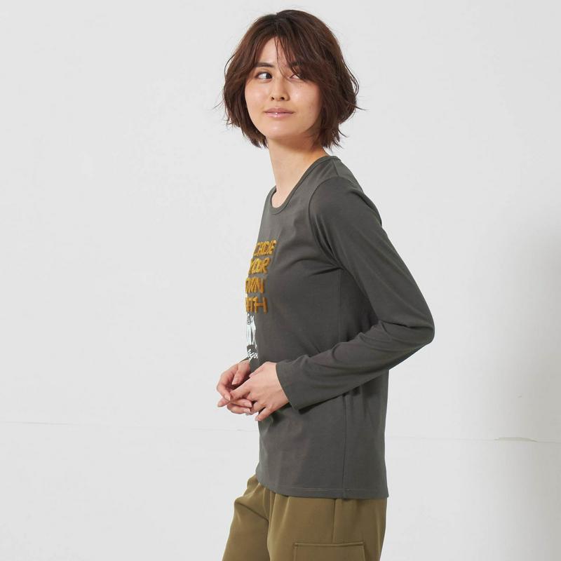 嬉しいＵＶケア機能付き！ブラシ刺しゅう長袖Ｔシャツ（ロゴス/LOGOS）