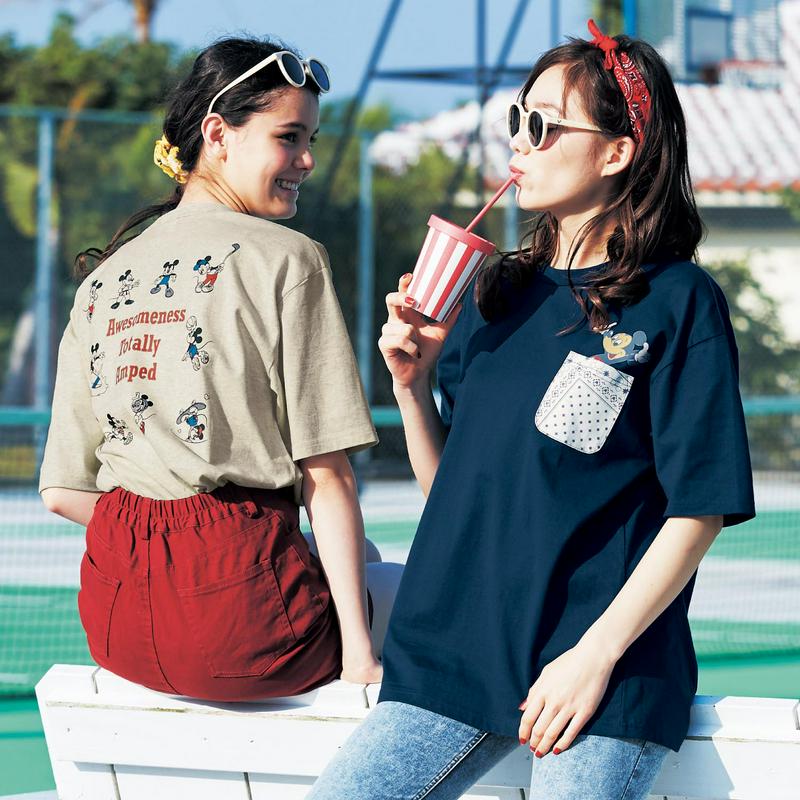 【おうちディズニー化計画】【ユニセックス】ポケットＴシャツ「ミッキーマウス」（ディズニー）