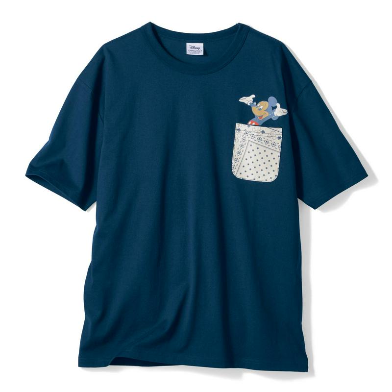 【おうちディズニー化計画】【ユニセックス】ポケットＴシャツ「ミッキーマウス」（ディズニー）