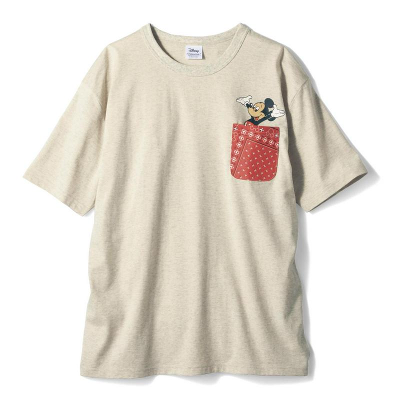 【おうちディズニー化計画】【ユニセックス】ポケットＴシャツ「ミッキーマウス」（ディズニー）