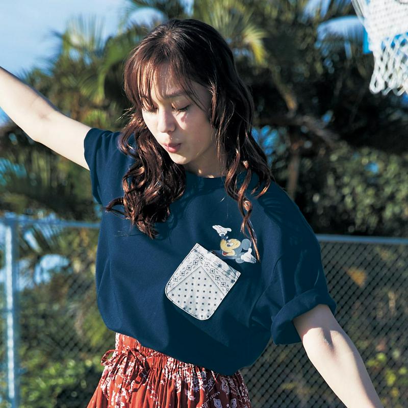 【おうちディズニー化計画】【ユニセックス】ポケットＴシャツ「ミッキーマウス」（ディズニー）