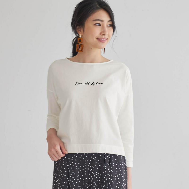 フロッキープリントワイドＴシャツ