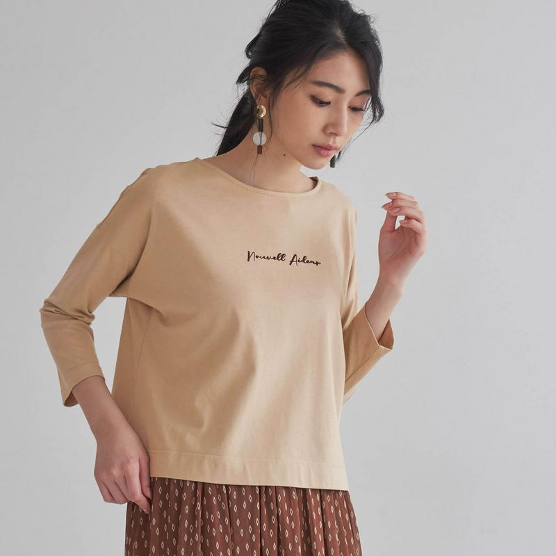 フロッキープリントワイドＴシャツ