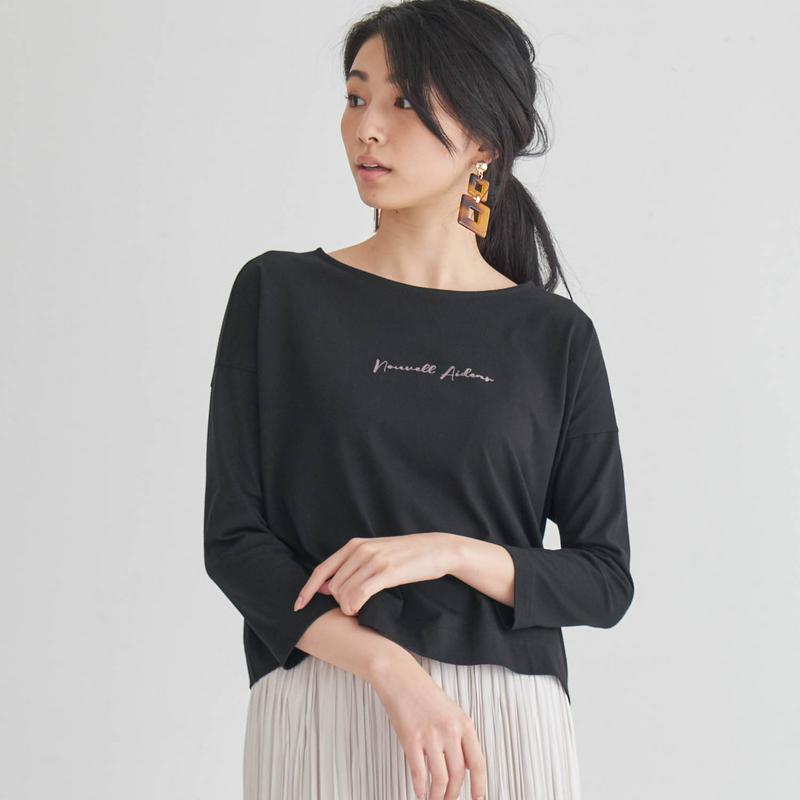 フロッキープリントワイドＴシャツ