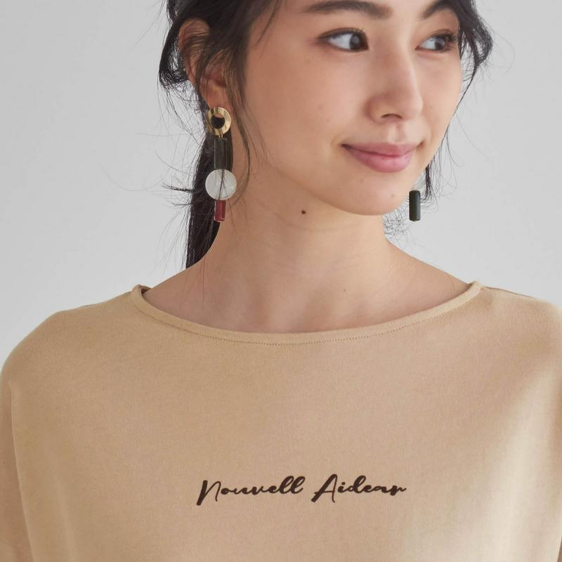 フロッキープリントワイドＴシャツ