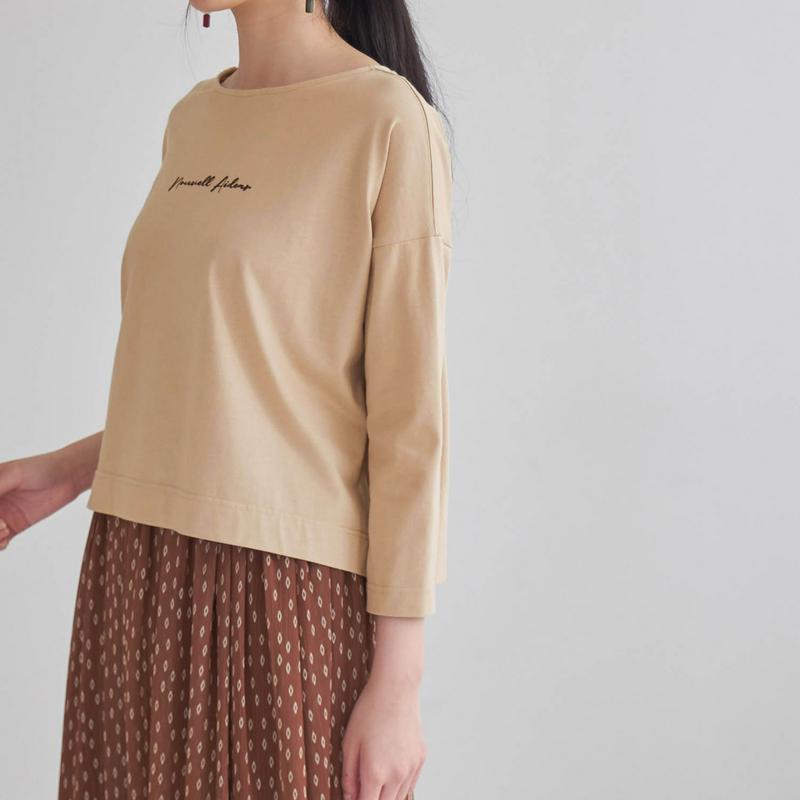 フロッキープリントワイドＴシャツ