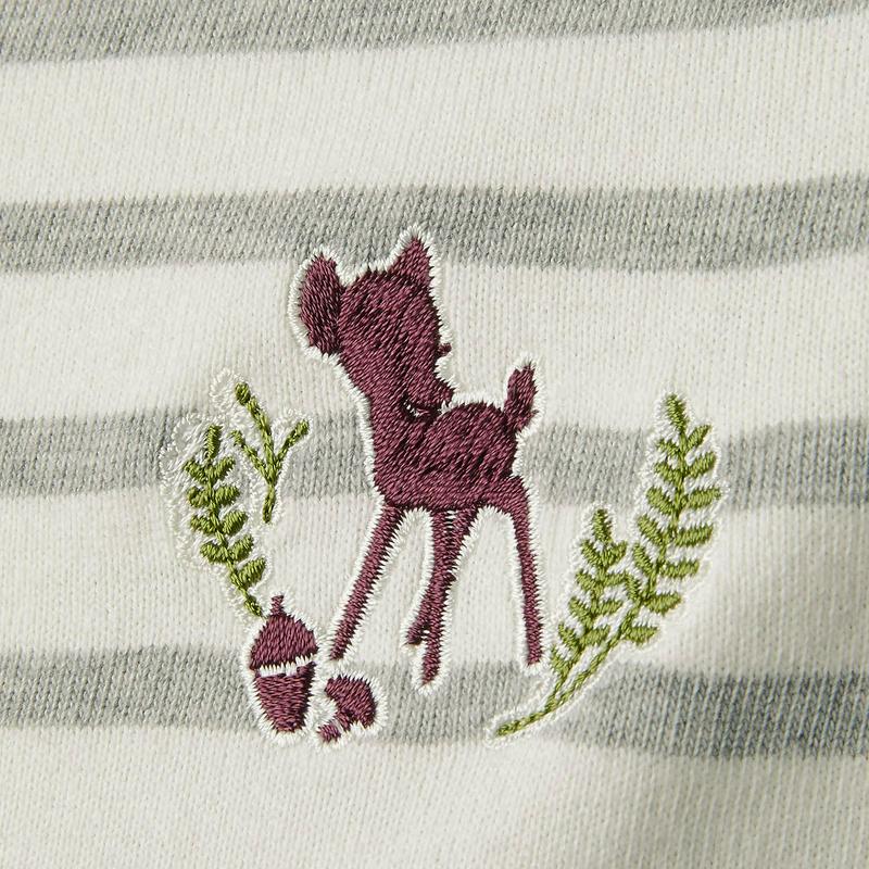 ワンポイント刺繍ボーダーカットソー【Ｓ～ＬＬ】（選べるキャラクター）（ディズニー）