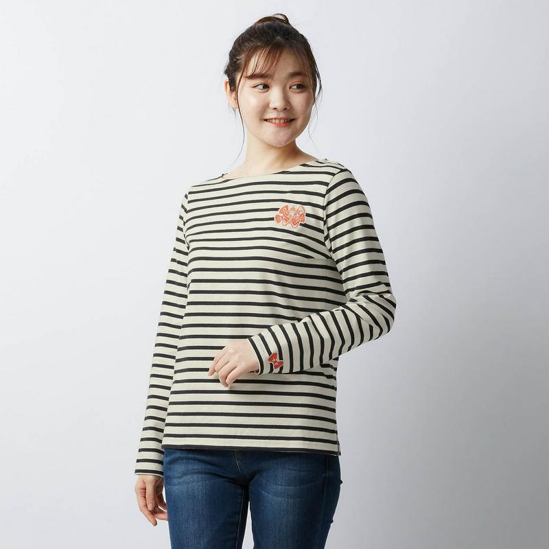 ワンポイント刺繍ボーダーカットソー【Ｓ～ＬＬ】（選べるキャラクター）（ディズニー）