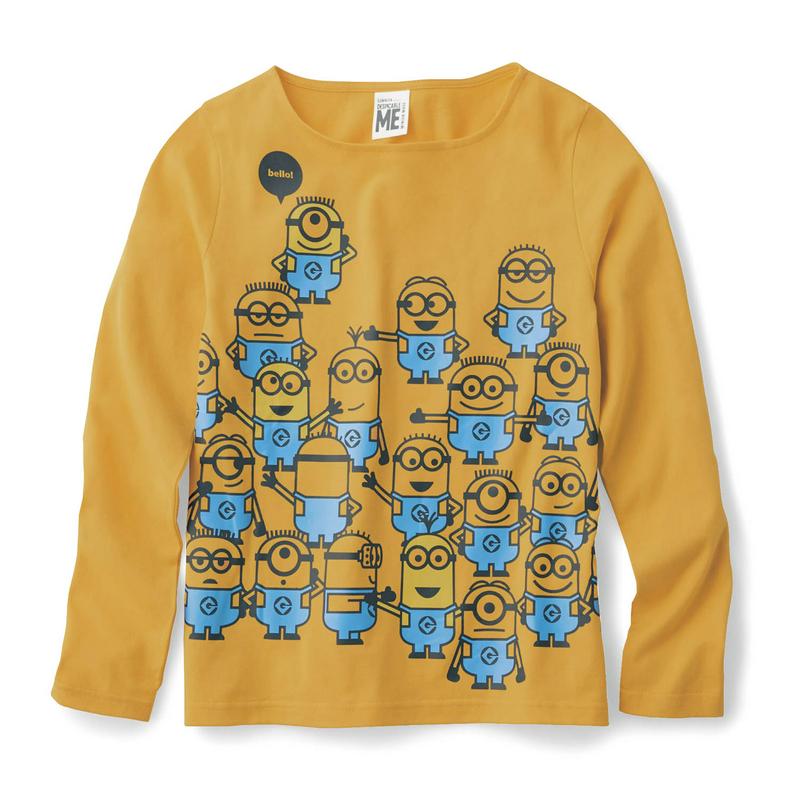 親子でお揃い♪プリント長袖Ｔシャツ（ミニオン／minion）