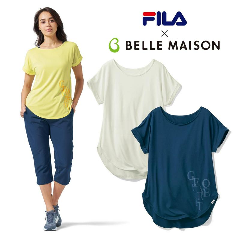 ゆったりシルエットで体型カバー◎半袖ロングＴシャツ（フィラ/FILA）