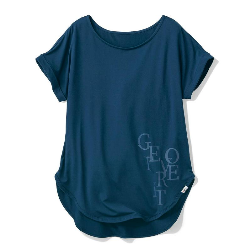 ゆったりシルエットで体型カバー◎半袖ロングＴシャツ（フィラ/FILA）