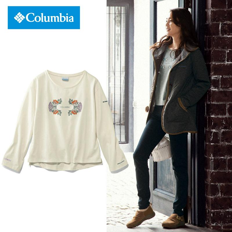 春先まで活躍！フラワープリントがかわいい長袖Ｔシャツ【ＵＶケア・吸汗速乾】（コロンビア/Columbia）