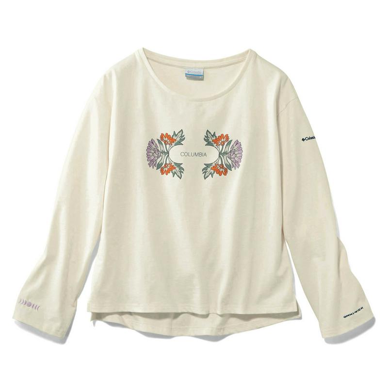 春先まで活躍！フラワープリントがかわいい長袖Ｔシャツ【ＵＶケア・吸汗速乾】（コロンビア/Columbia）