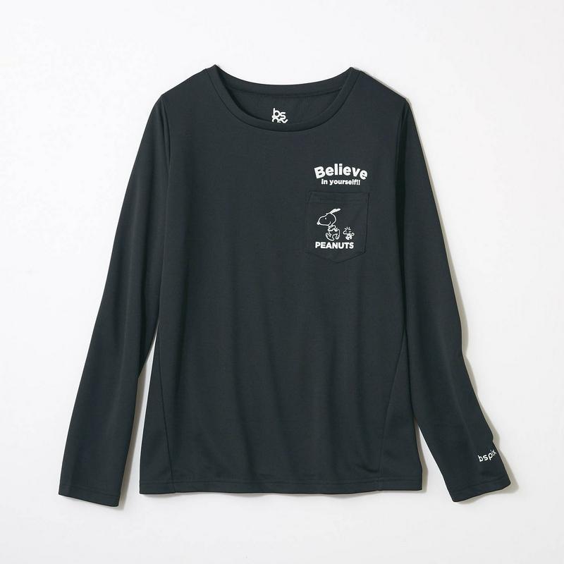 「スヌーピー」ドライメッシュさらさら長袖Ｔシャツ【ＵＶケア・吸汗速乾】（ピーナッツ／PEANUTS）
