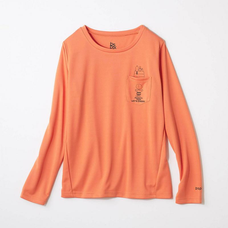 「スヌーピー」ドライメッシュさらさら長袖Ｔシャツ【ＵＶケア・吸汗速乾】（ピーナッツ／PEANUTS）