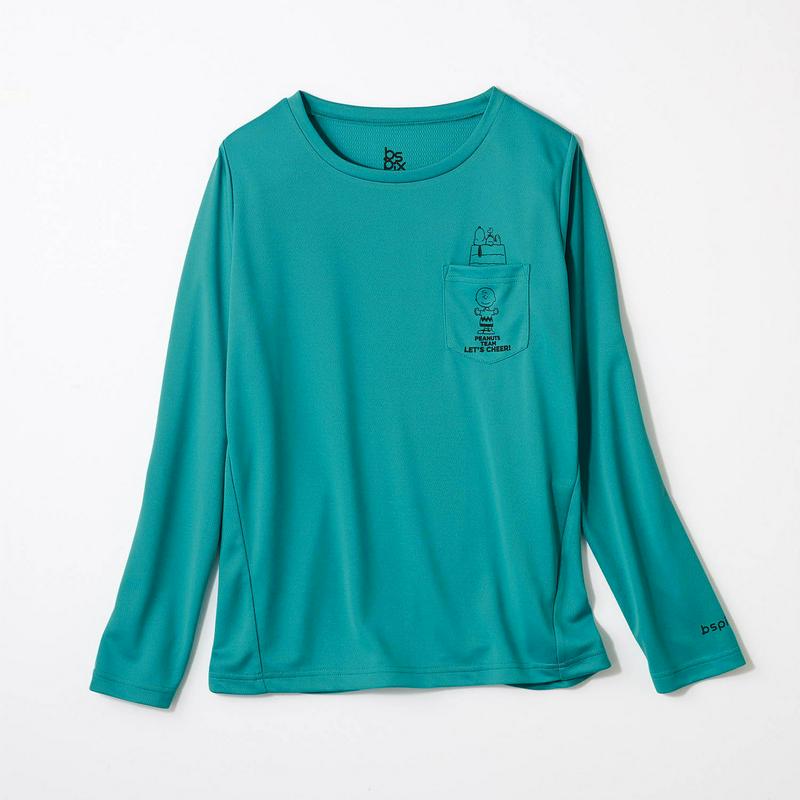 「スヌーピー」ドライメッシュさらさら長袖Ｔシャツ【ＵＶケア・吸汗速乾】（ピーナッツ／PEANUTS）