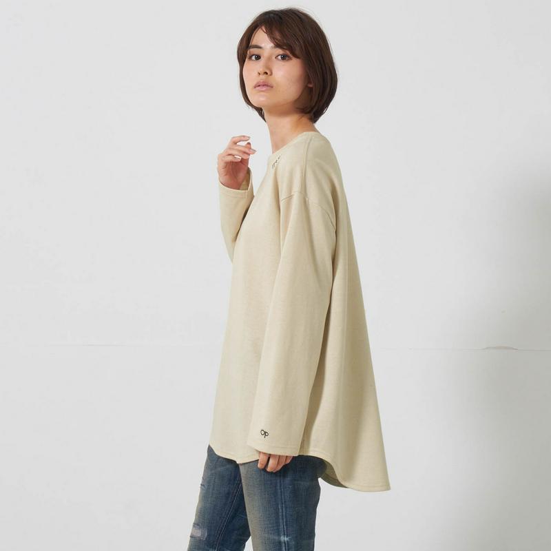 ゆるっとシルエットでストレスフリー！ロング丈長袖Ｔシャツ（オーシャンパシフィック/OCEAN PACIFIC）