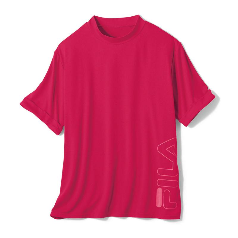 胸元安心のボトルネック袖ロールアップＴシャツ【ＵＶケア・吸汗速乾】（フィラ/FILA）