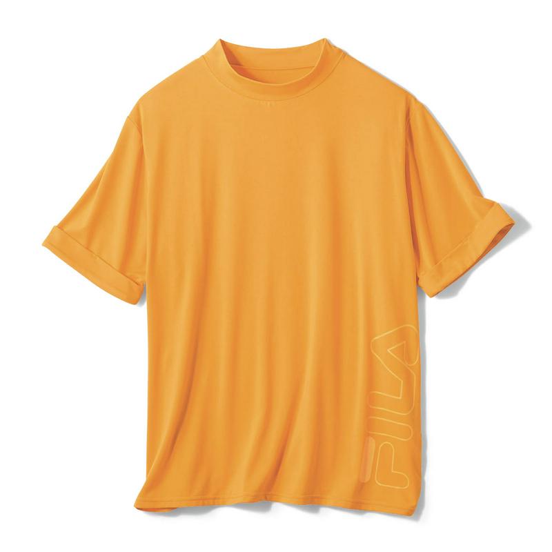 胸元安心のボトルネック袖ロールアップＴシャツ【ＵＶケア・吸汗速乾】（フィラ/FILA）