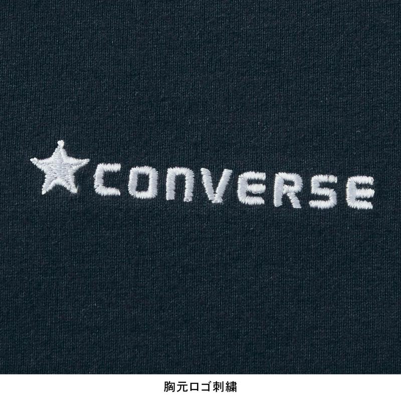 １枚でサマ見え◎バックプリント７分袖スウェットプルオーバー（コンバース/CONVERSE）