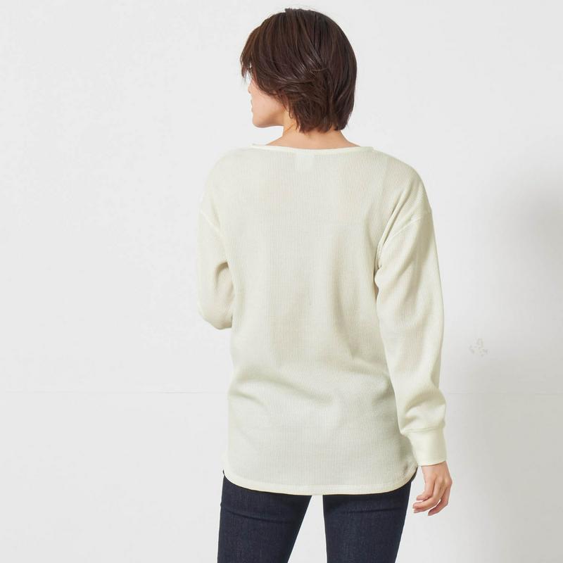 楽ちん＆女性らいしいシルエットのボートネックサーマルＴシャツ（チャンピオン/Champion）