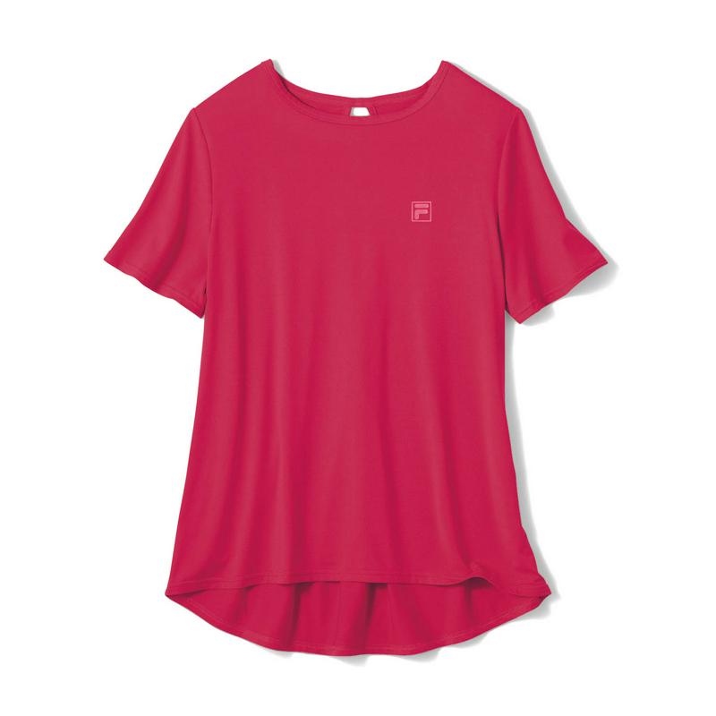 宅トレやリラックスウェアとしても◎バックフレア半袖Ｔシャツ【ＵＶケア・吸汗速乾】（フィラ/FILA）