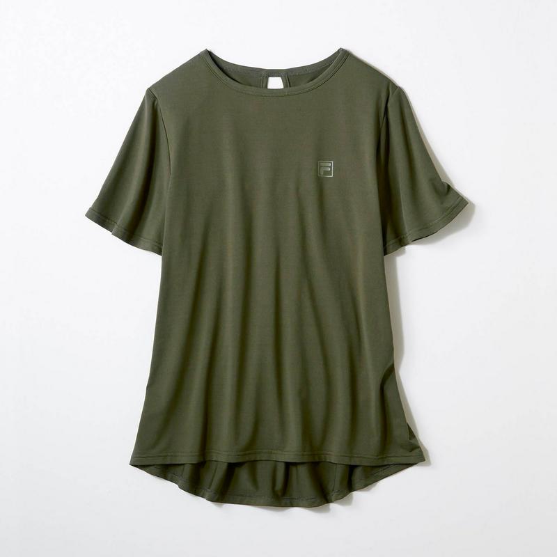 宅トレやリラックスウェアとしても◎バックフレア半袖Ｔシャツ【ＵＶケア・吸汗速乾】（フィラ/FILA）